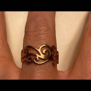18k Gold-Plated Swirl Ring